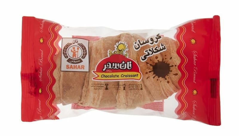 کروسان شکلاتی نان سحر با کیفیت عالی و بسته بندی بهداشتی